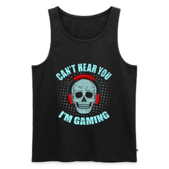 Schädel - Männer Premium Bio Tank Top - Schwarz - Vorne - Michal (187cm)
