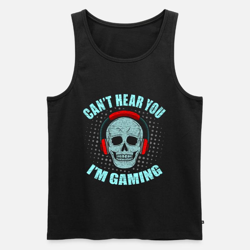 Schädel - Männer Premium Bio Tank Top - Schwarz