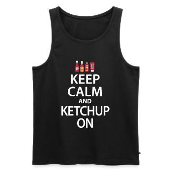 Ketchup - Débardeur bio Premium Homme - noir - Devant - Michal (187cm)