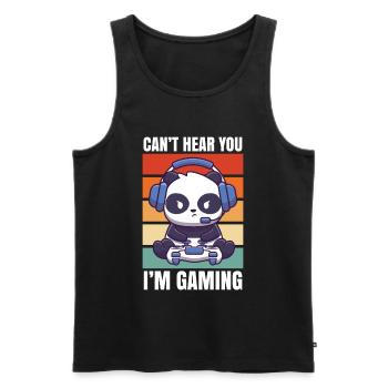 Computer Gaming - Men's Premium Organic Tank Top - black - Front - AI Model Male 178 light (178cm)