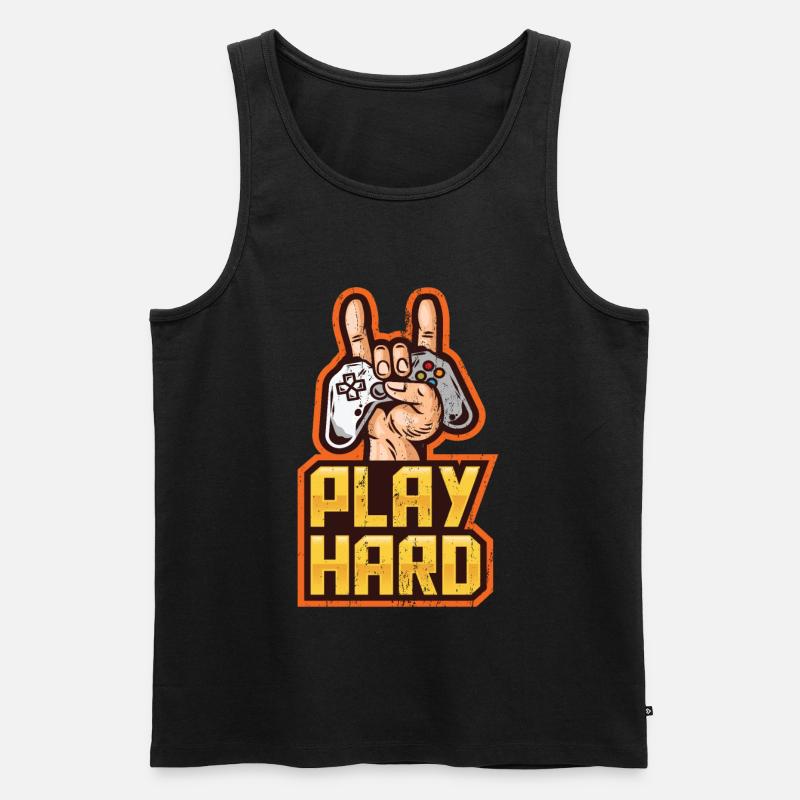 Computer Gaming - Männer Premium Bio Tank Top - Schwarz