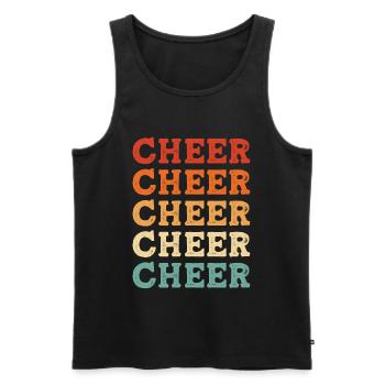 Cheerleading Cheer Dance Idée cadeau - Débardeur bio Premium Homme - noir - Devant - Michal (187cm)
