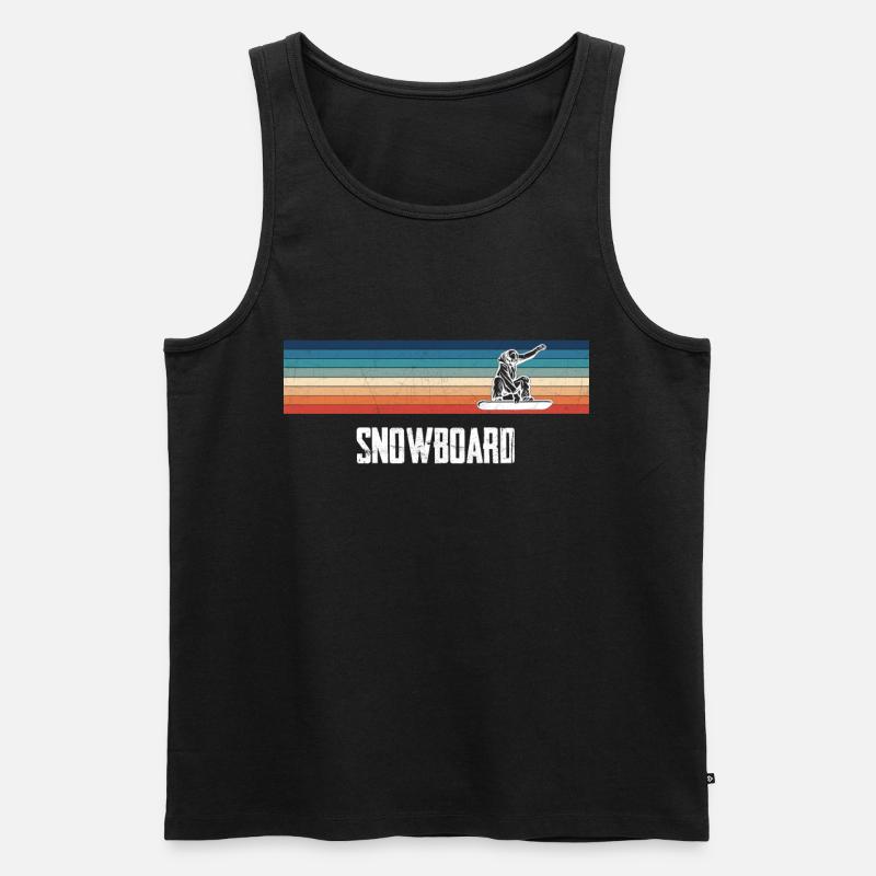 Snowboard - Männer Premium Bio Tank Top - Schwarz
