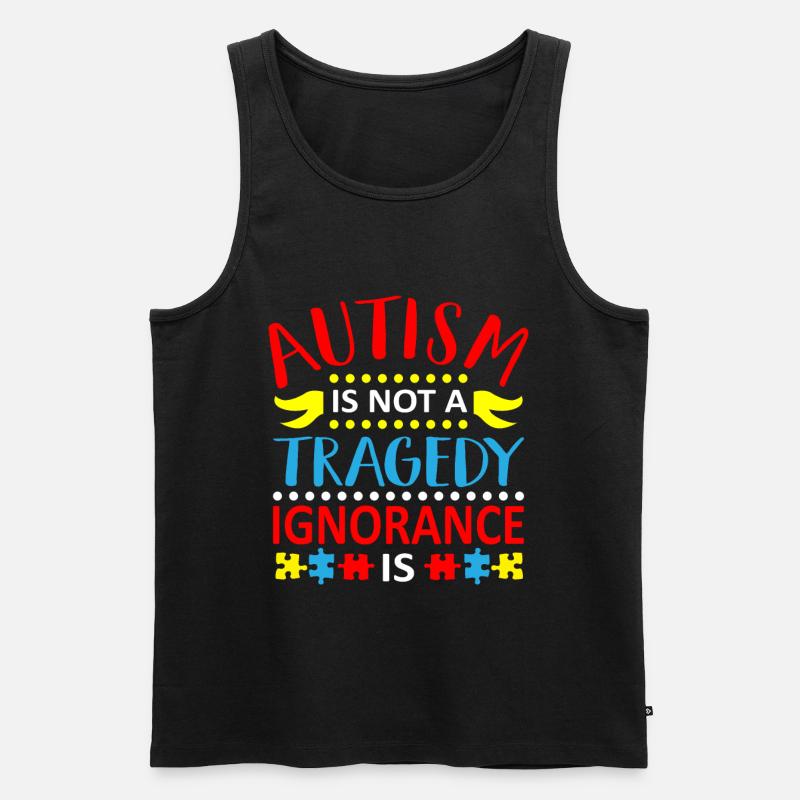 Autismus - Männer Premium Bio Tank Top - Schwarz