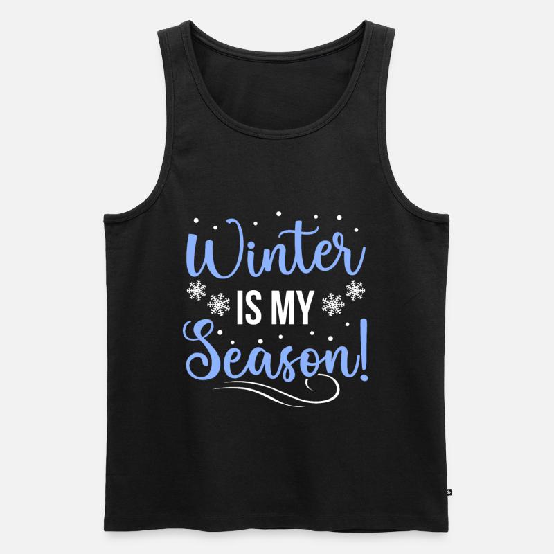 Schnee - Männer Premium Bio Tank Top - Schwarz