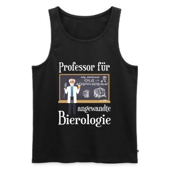 Professor für Bierologie Bierbrauer Craft Beer - Männer Premium Bio Tank Top - Schwarz - Vorne - AI Model Male 178 light (178cm)