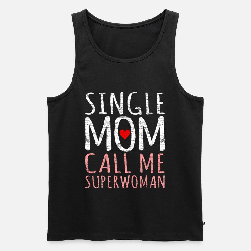 Alleinerziehende Mutter - Männer Premium Bio Tank Top - Schwarz