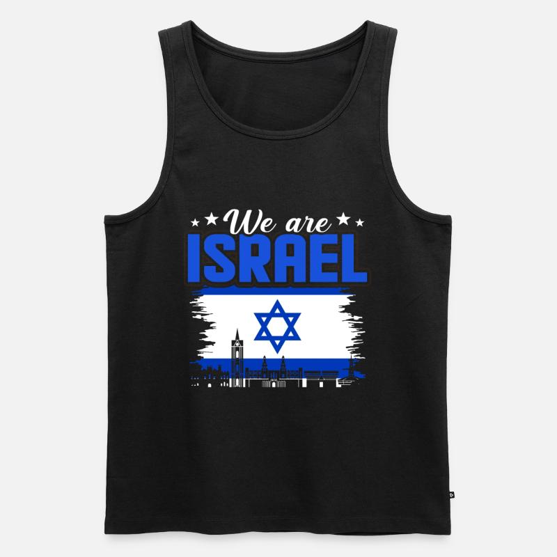 Israel - Männer Premium Bio Tank Top - Schwarz