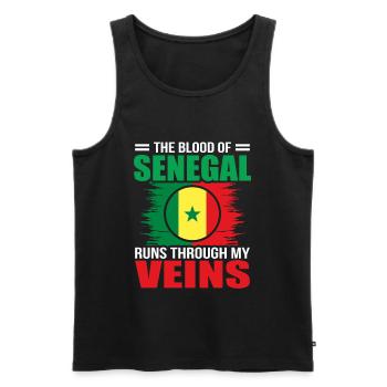 Senegal - Männer Premium Bio Tank Top - Schwarz - Vorne - Michal (187cm)