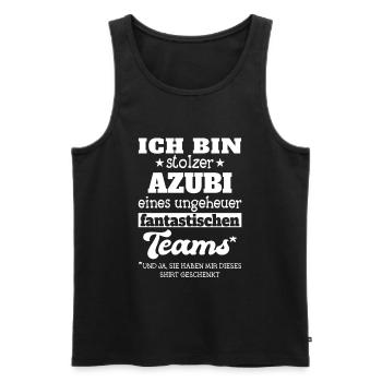 Azubi Ausbildung Ausbilder Auszubildender Geschenk - Männer Premium Bio Tank Top - Schwarz - Vorne - Michal (187cm)