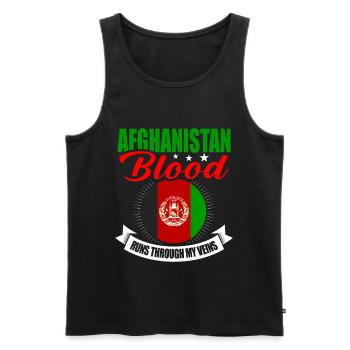 Afghanistan - Männer Premium Bio Tank Top - Schwarz - Vorne - AI Model Male 178 light (178cm)