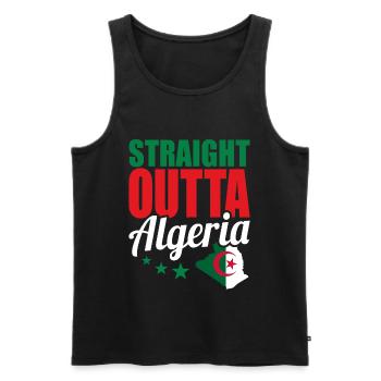 Algerien Afrika Geschenkidee - Männer Premium Bio Tank Top - Schwarz - Vorne - AI Model Male 178 light (178cm)