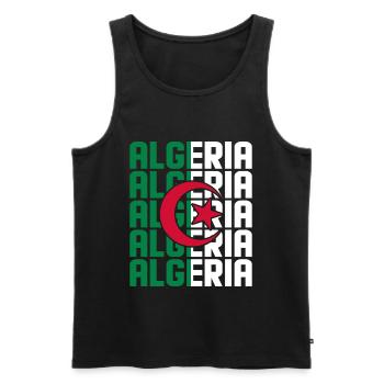 Algerien - Männer Premium Bio Tank Top - Schwarz - Vorne - AI Model Male 178 light (178cm)
