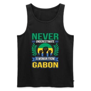 Gabon - Men's Premium Organic Tank Top - black - Front - AI Model Male 178 light (178cm)