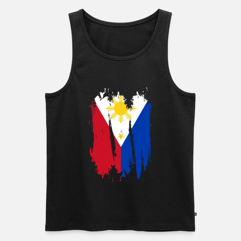 Philippinen - Männer Premium Bio Tank Top - Schwarz