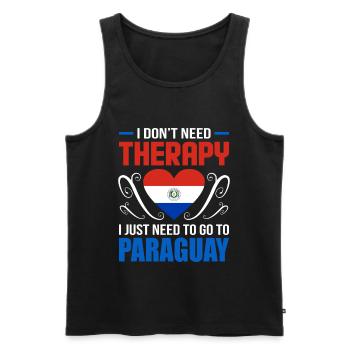 Paraguay - Männer Premium Bio Tank Top - Schwarz - Vorne - AI Model Male 178 light (178cm)