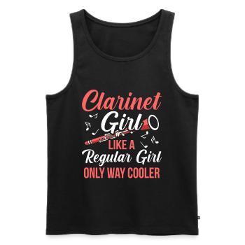 clarinet - Men's Premium Organic Tank Top - black - Front - AI Model Male 178 light (178cm)