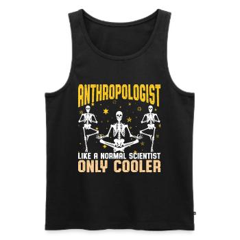 anthropology - Men's Premium Organic Tank Top - black - Front - Michal (187cm)
