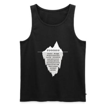 Success Motivation Entrepreneur Gift - Men's Premium Organic Tank Top - black - Front - Michal (187cm)