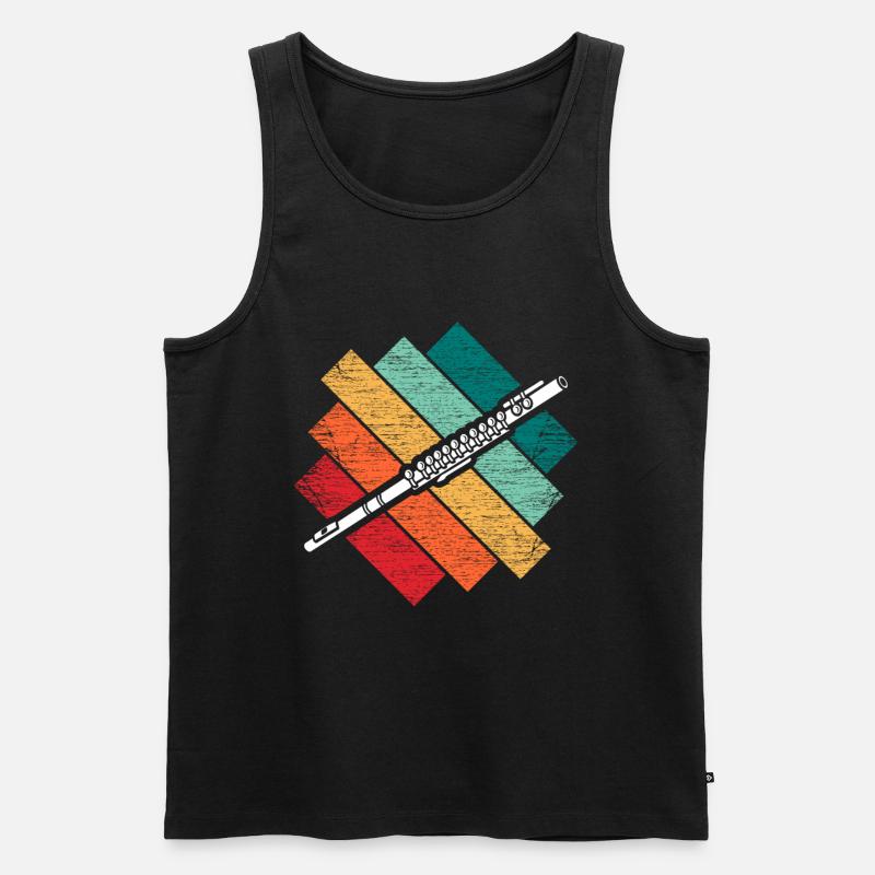 Querflöte - Männer Premium Bio Tank Top - Schwarz