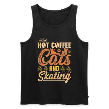 Roller skate gift roller skaters - Men's Premium Organic Tank Top - black - Front - Michal (187cm)