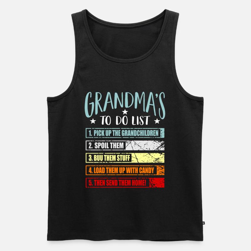 Oma Omi Geschenk Großmutter Geschenkidee - Männer Premium Bio Tank Top - Schwarz