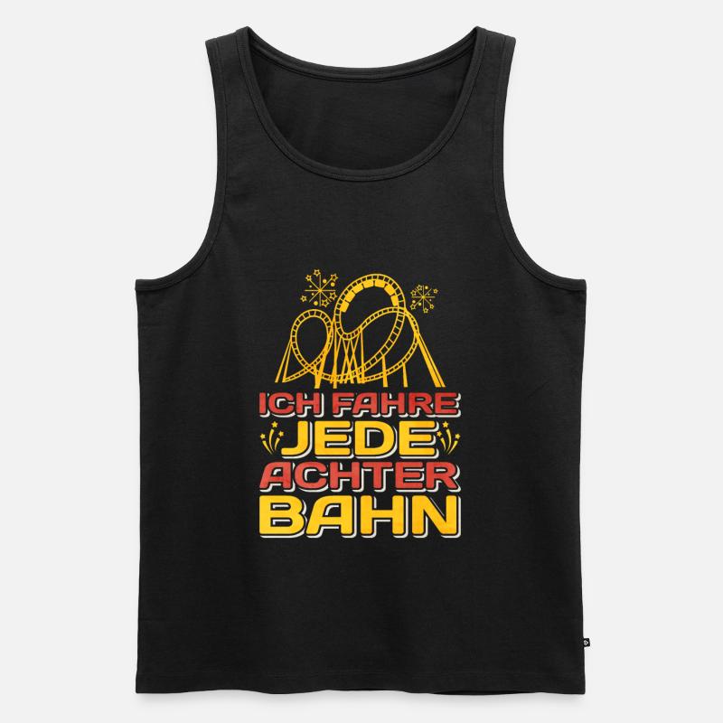 Achterbahn - Männer Premium Bio Tank Top - Schwarz