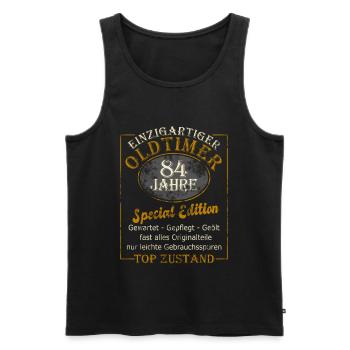 84. Geburtstag 84 Jahre Geschenk lustig Mann - Männer Premium Bio Tank Top - Schwarz - Vorne - Michal (187cm)