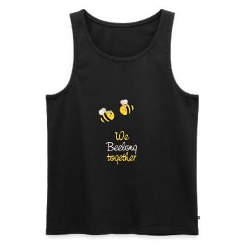 Sweet bees We belong together - Men's Premium Organic Tank Top - black - Front - Michal (187cm)