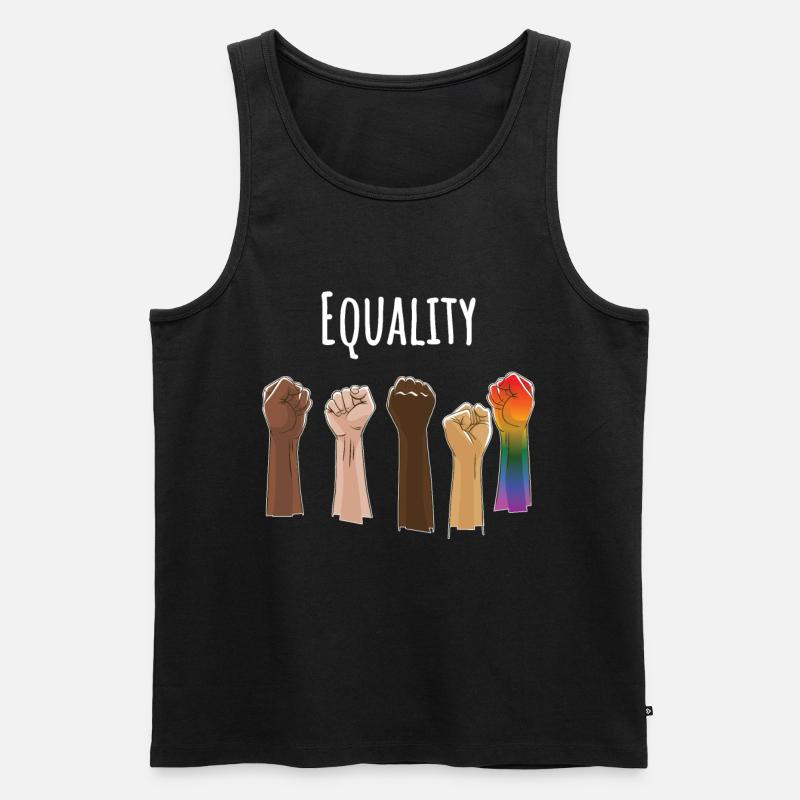 LGBTQ+ Equality Pride - Männer Premium Bio Tank Top - Schwarz