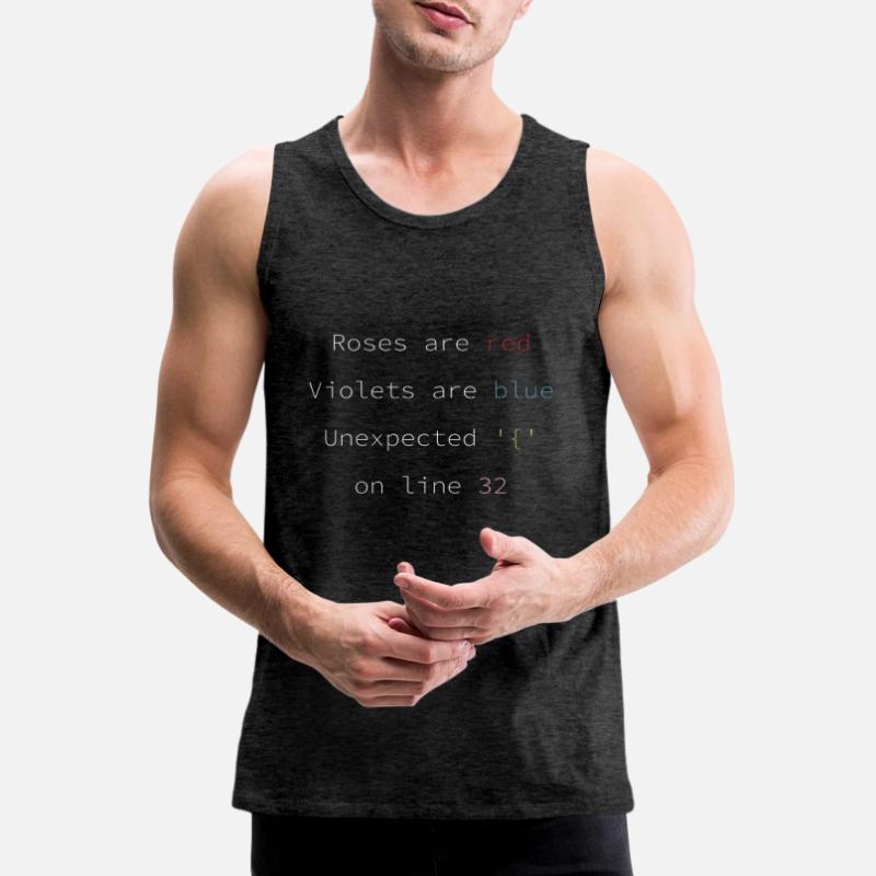 Funny Programmer Coder Coding Quote Men's Premium Organic Tank Top