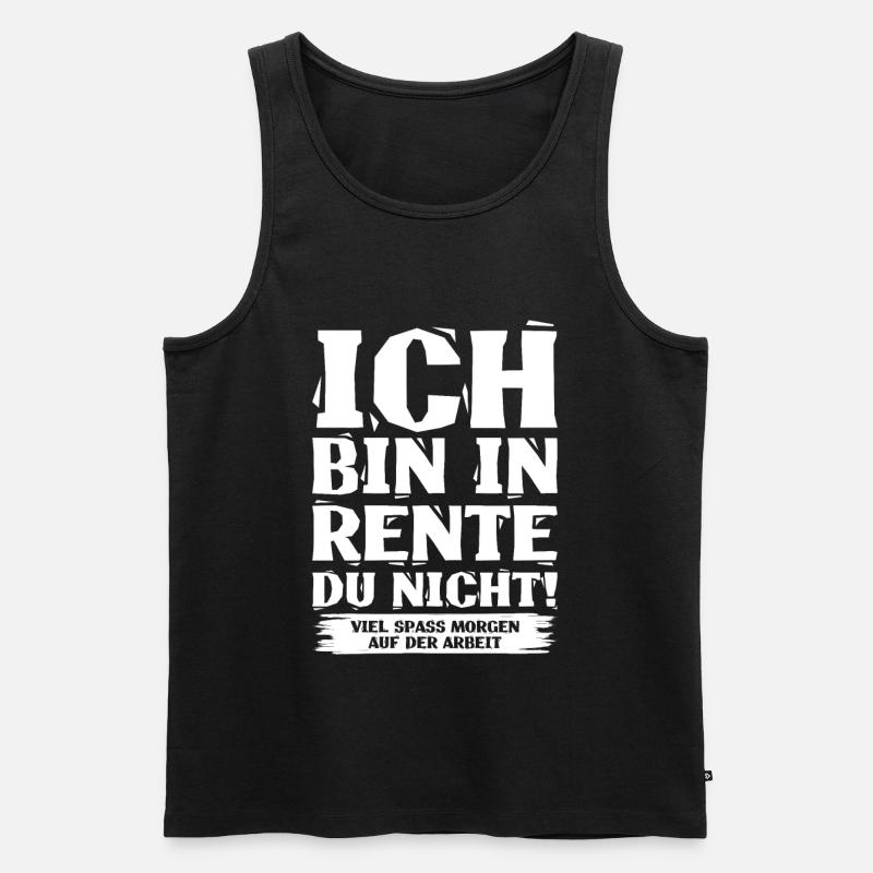 Rente - Männer Premium Bio Tank Top - Schwarz