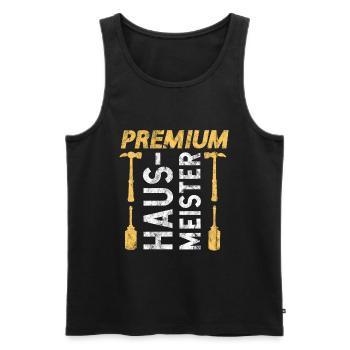Lustiges Hausmeister Hauswart Haustechniker Beruf - Männer Premium Bio Tank Top - Schwarz - Vorne - Michal (187cm)
