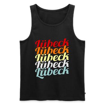 Lübeck - Men's Premium Organic Tank Top - black - Front - Michal (187cm)