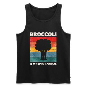 Brocolis - Débardeur bio Premium Homme - noir - Devant - AI Model Male 178 light (178cm)