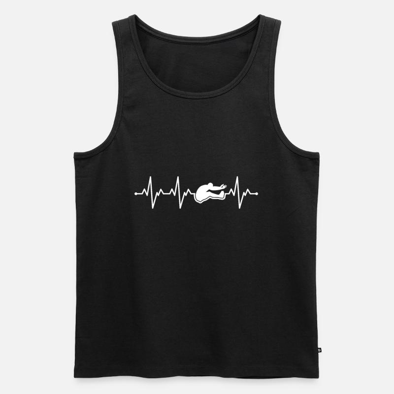 Weitsprung - Männer Premium Bio Tank Top - Schwarz