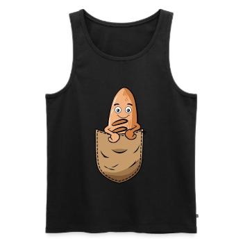 Bread - Men's Premium Organic Tank Top - black - Front - AI Model Male 178 light (178cm)