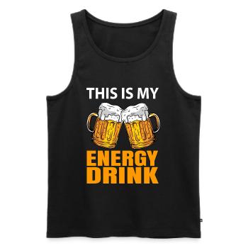 Bier Energy Drink Geschenk - Männer Premium Bio Tank Top - Schwarz - Vorne - AI Model Male 178 light (178cm)