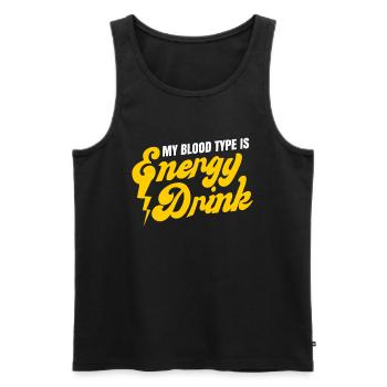 Energy Drink - Männer Premium Bio Tank Top - Schwarz - Vorne - AI Model Male 178 light (178cm)