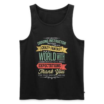 Driving instructor - Men's Premium Organic Tank Top - black - Front - AI Model Male 178 light (178cm)