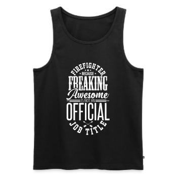 Feuerwehrmann - Männer Premium Bio Tank Top - Schwarz - Vorne - Michal (187cm)