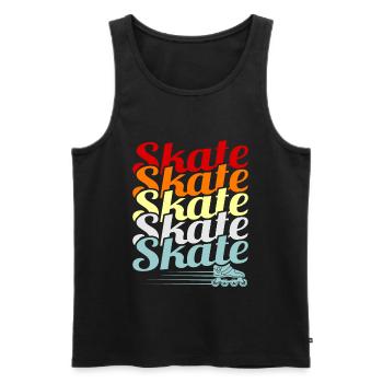 Inline skating - Men's Premium Organic Tank Top - black - Front - AI Model Male 178 light (178cm)