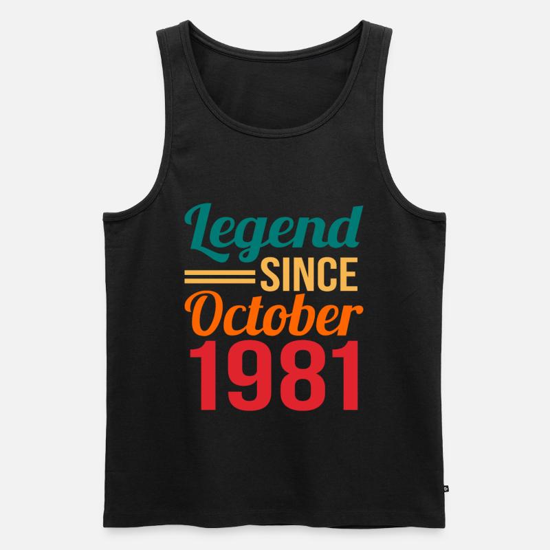 1981 - Männer Premium Bio Tank Top - Schwarz