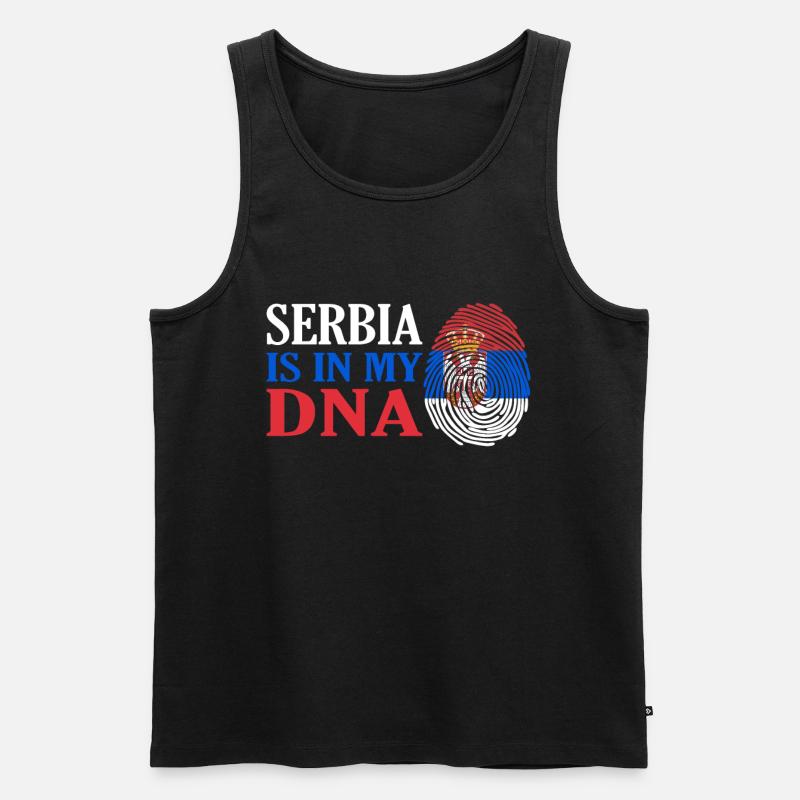 Serbien - Männer Premium Bio Tank Top - Schwarz