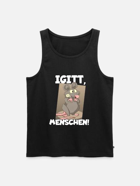 Ratte Igitt Menschen Ich Hasse Menschen - Männer Premium Bio Tank Top - Schwarz