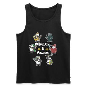 Rollenspiel RPG Roleplay Pen & Paper - Männer Premium Bio Tank Top - Schwarz - Vorne - AI Model Male 178 light (178cm)