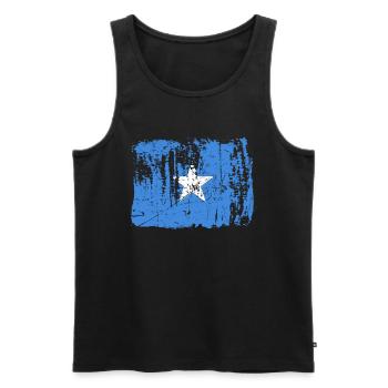 Somalia - Men's Premium Organic Tank Top - black - Front - AI Model Male 178 light (178cm)
