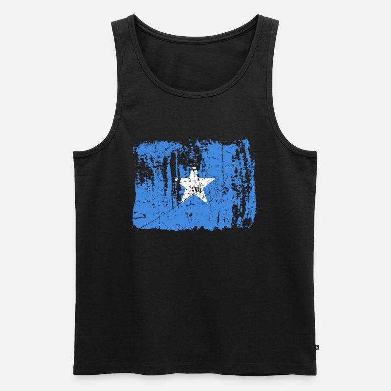 Somalia - Männer Premium Bio Tank Top - Schwarz