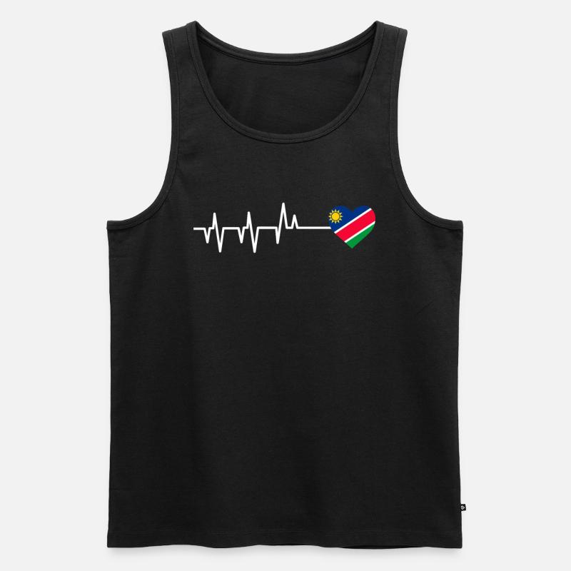 Namibia - Männer Premium Bio Tank Top - Schwarz