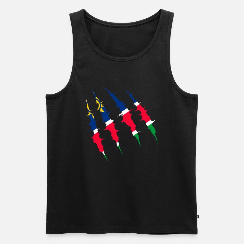 Namibia - Männer Premium Bio Tank Top - Schwarz